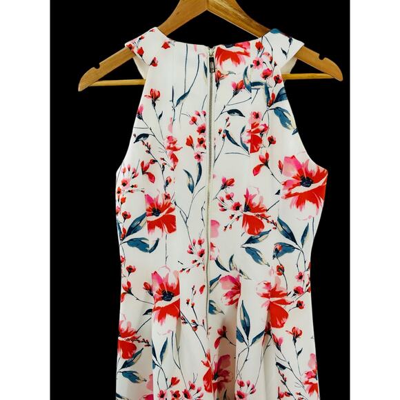 Ivanka Trump Floral Print Scuba Crepe‎ Fit-And-Flare Dress Women's Size 8** - Picture 3 of 10
